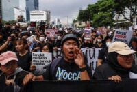 POV: aksi demonstrasi di Jakarta. (Sumber: Tempo.co) 