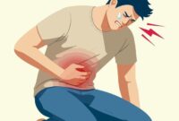 Ilustrasi seseorang sedang menderita asam lambung (gambar: freepik) 