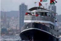 Misi Kapal Bantuan Kemanusiaan Internasional ke Gaza, Palestina, yang dikenal dengan nama Global Sumud Flotilla. (Foto: CNN Indonesia) 
