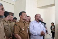 Kepala BGN, Dadan Hindayana usai rapat koordinasi MBG bersama seluruh kepala daerah, ahli gizi, dan mitra Satuan Pelayanan Pemenuhan Gizi (SPPG) di GOR Jatidiri, Kota Semarang, Senin (6/10/2025).(KOMPAS.COM/Titis Anis Fauziyah)