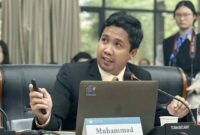 Delegasi FISIP UNDIP dalam International Symposium on “The Bandung Spirit and China–Indonesia Community with A Shared Future”, Wuhan, China, 25–26 Oktober 2025: Muhammad Arief Zuliyan. (dok pribadi) 

