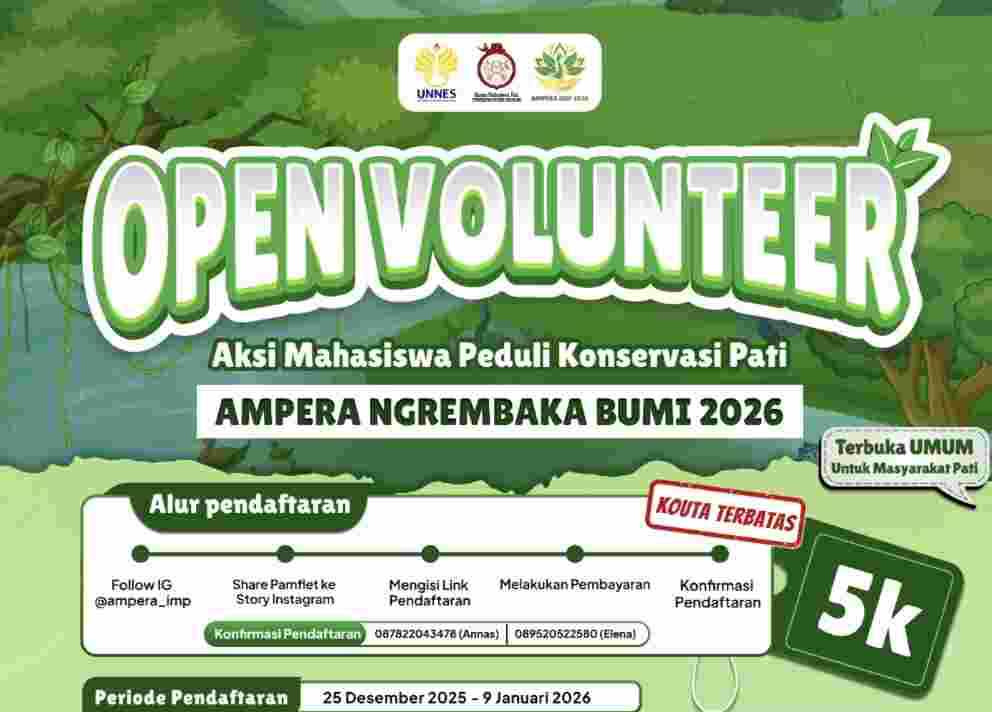 AMPERA x PENGMAS 2026: Mahasiswa UNNES Buktikan Konservasi Bukan Sekadar Wacana