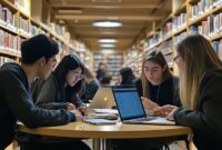 Aktivitas kaum muda di ruang perpustakaan. (Sumber gambar: pinterest) 