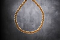 Old rope with hangman's noose.