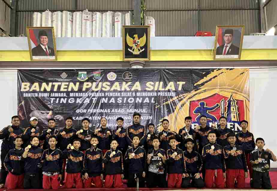 Kontingen Tapak Suci PP Raudhatul Ulum Sakatiga Pimda 240 Ogan Ilir Toreh Prestasi di Event Nasional Banten Pusaka Silat 2026