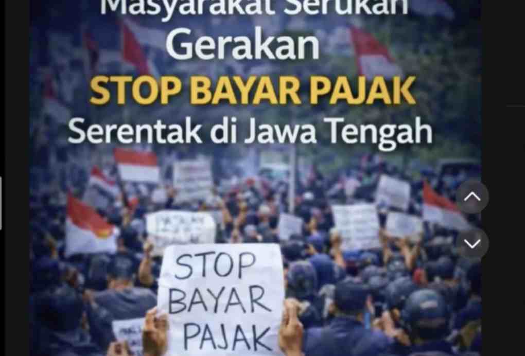 Viral “Stop Bayar Pajak” di Jateng, Warganet Geram: Pajak Naik, Jalan Masih Bolong?