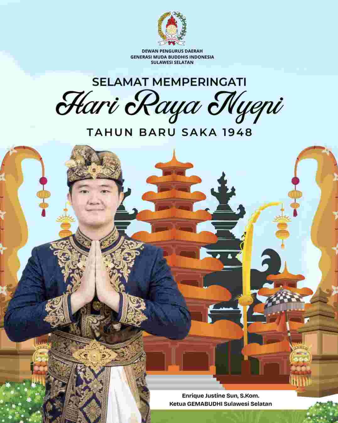 GEMABUDHI Sulawesi Selatan Sampaikan Ucapan Selamat Hari Raya Nyepi 2026