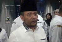 Gubernur Jawa Tengah, Ahmad Luthfi, seusai halalbihalal di lobby gedung A kantor Gubernur Jateng, Rabu (24/3/2026). (Solopos/Adhik Kurniawan)