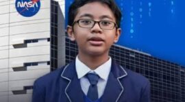 Firoos Ghathfaan Ramadhan, siswa kelas 8 di SMP IT Al-Alamy ini mendadak jadi sorotan setelah temuannya di bidang keamanan siber diakui secara internasional. (Dok istimewa) 
