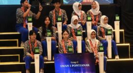 Peserta Final Lomba Cerdas Cermat Empat Pilar MPR dari SMAN 1 Pontianak. (dok istimewa) 
