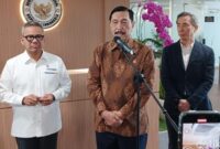 Ketua DEN Luhut Binsar Pandjaitan memberi sinyal beberapa fungsi Bea Cukai akan dialihkan ke DSI / (Foto: Ignacio Geordi Oswaldo/ detik.com) 