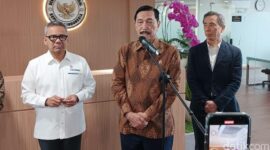Ketua DEN Luhut Binsar Pandjaitan memberi sinyal beberapa fungsi Bea Cukai akan dialihkan ke DSI / (Foto: Ignacio Geordi Oswaldo/ detik.com) 