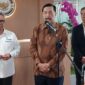 Ketua DEN Luhut Binsar Pandjaitan memberi sinyal beberapa fungsi Bea Cukai akan dialihkan ke DSI / (Foto: Ignacio Geordi Oswaldo/ detik.com) 