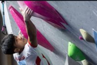 Atlet Panjat Tebing Jatim, Putra Tri Ramadhani Juara Dunia Kejuaraan Panjat Tebing 2026 di Praha Ceko. (Foto: konijawatimur.co) 

