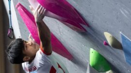 Atlet Panjat Tebing Jatim, Putra Tri Ramadhani Juara Dunia Kejuaraan Panjat Tebing 2026 di Praha Ceko. (Foto: konijawatimur.co) 
