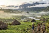 POV: view pedesaan di wilayah Kabupaten Nduga, Papua Pegunungan. (Dok istimewa) 