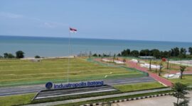 Suasana Industropolis Coastal Rest Area dengan panorama Laut Jawa yang memesona, di KEK Industropolis Batang. (Heri Kisyanto/ rri.co.id) 