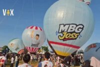 POV: balon udara di Festival Balon Udara Wonosobo. (Gambar: voxarea)