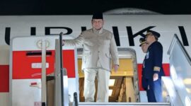 Presiden Republik Indonesia, Prabowo Subianto, tiba di Air Force Station (AFS) Palam, New Delhi, India, pada Jumat, 11 September 2026, pukul 22.00 waktu setempat (WS) (Foto: Sekretariat Presiden)
