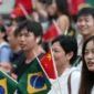 Masyarakat menyambut Presiden Tiongkok Xi Jinping di Rio de Janeiro, Brasil, pada 17 November 2024. FOTO/Xinhua

